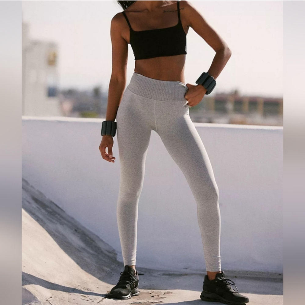 FP Movement High Plank Heathered Leggings in Heather Lavender Lilac Purple XS/S